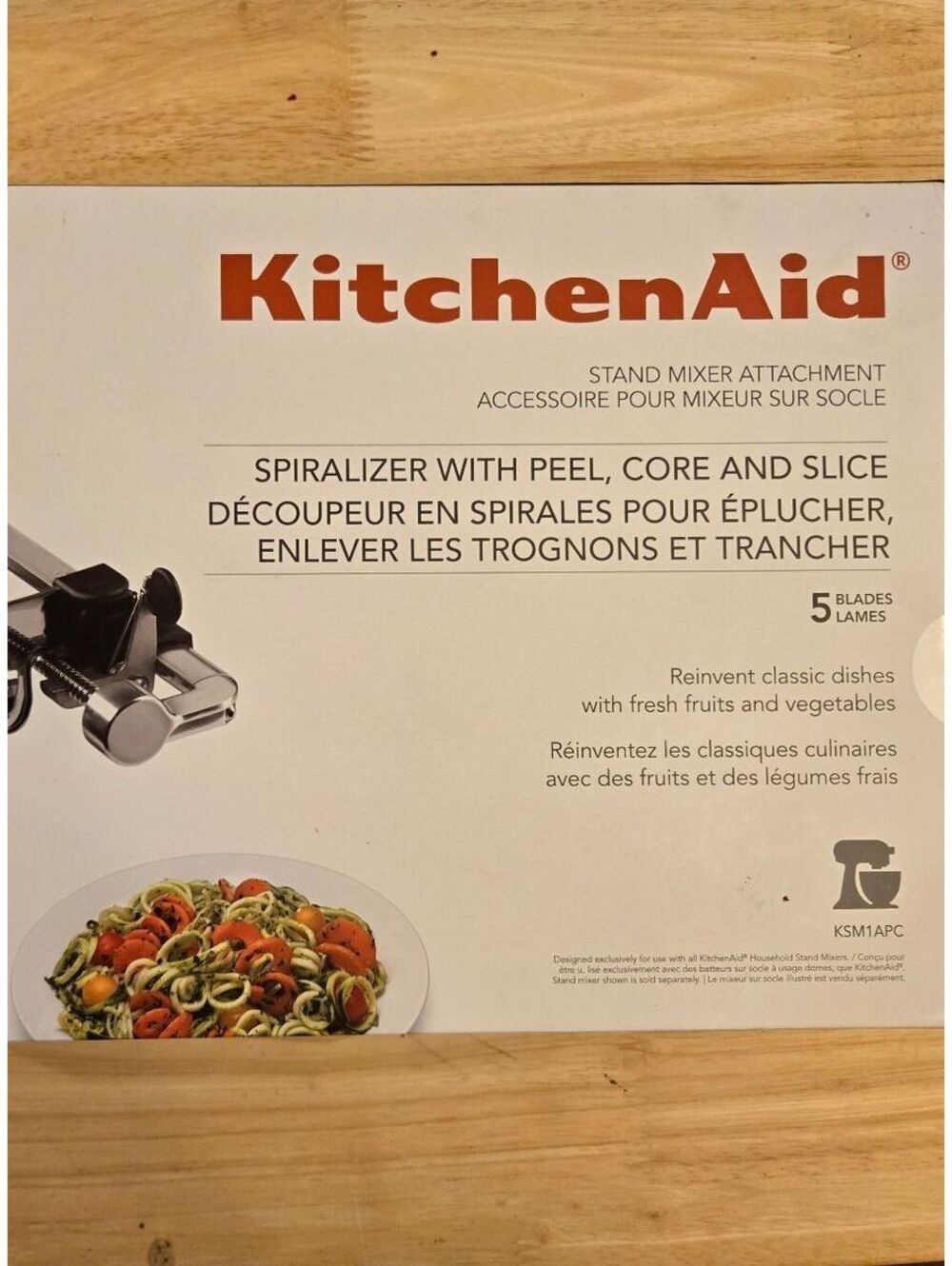NWT KitchenAid Stand Mixer Spiralizer Attachment with Peel, Core and Slice
